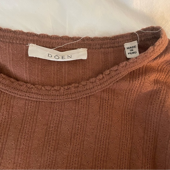 Doen Annie pointelle tee (sz XS) - Picture 3 of 7